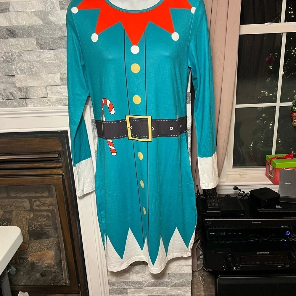 For Girls & Perfect Life (For GPL) Christmas Elf Dress – Girls Long Sleeve A-Li
